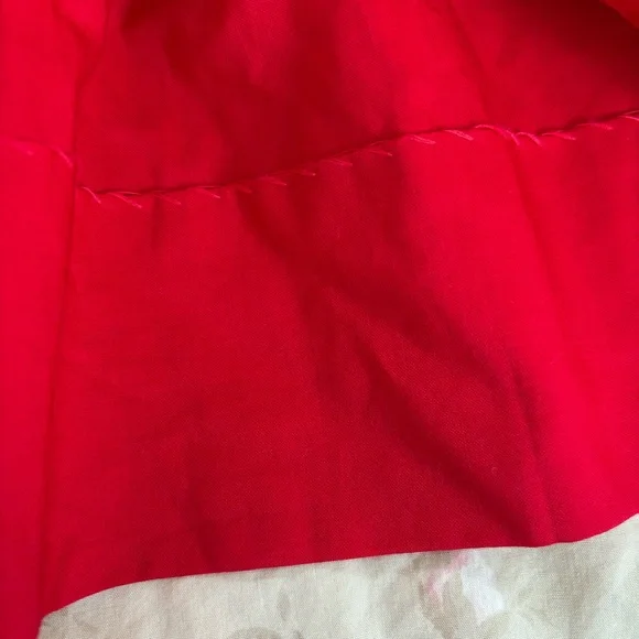 Polly Flinders Smocked Dress Red with White Lace Trimmed Collar Vintage Size 2T - Picture 6 of 6